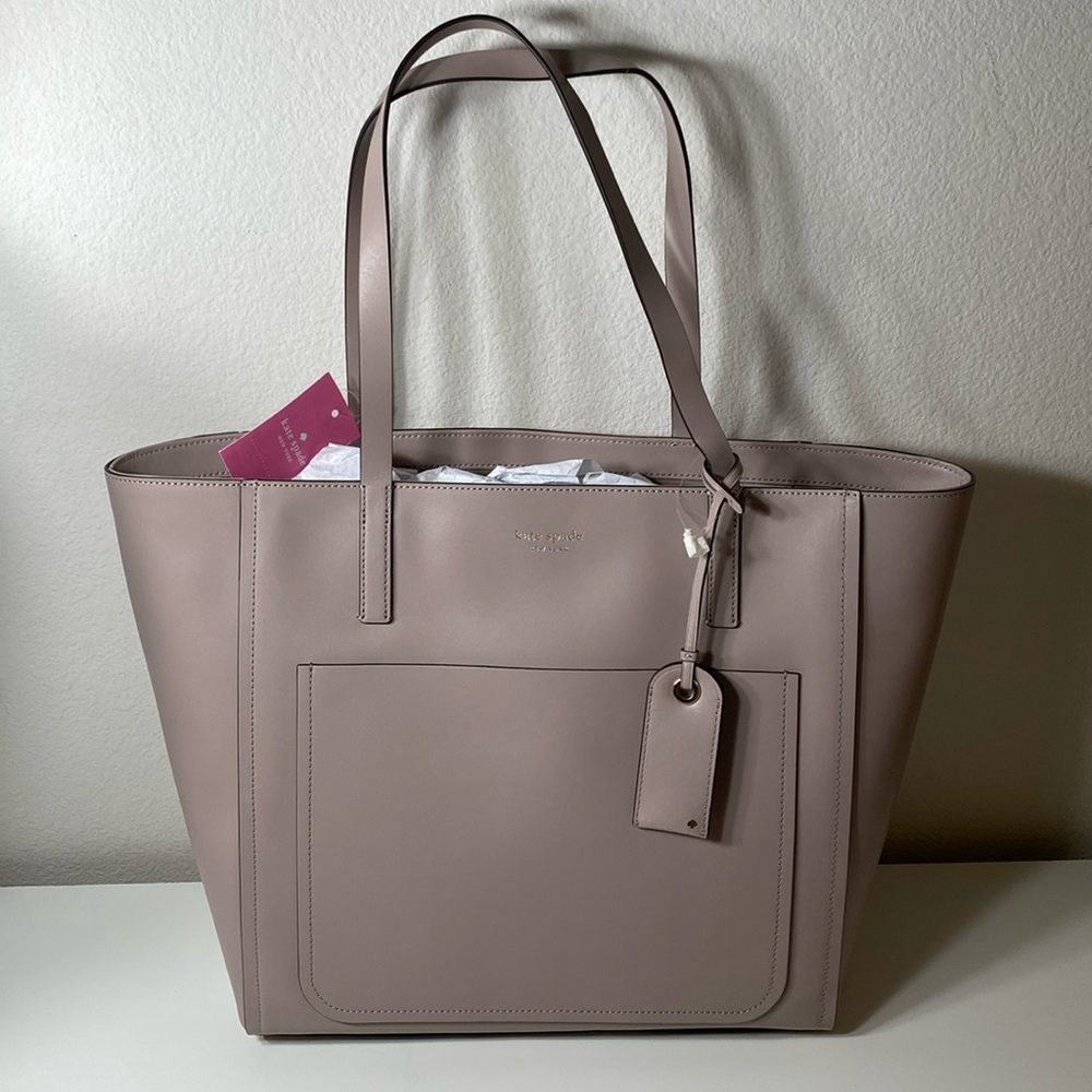 Kate Spade Lalena large smooth leather pocket tote